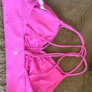 lululemon athletica Hot Pink Strappy Sports Bra